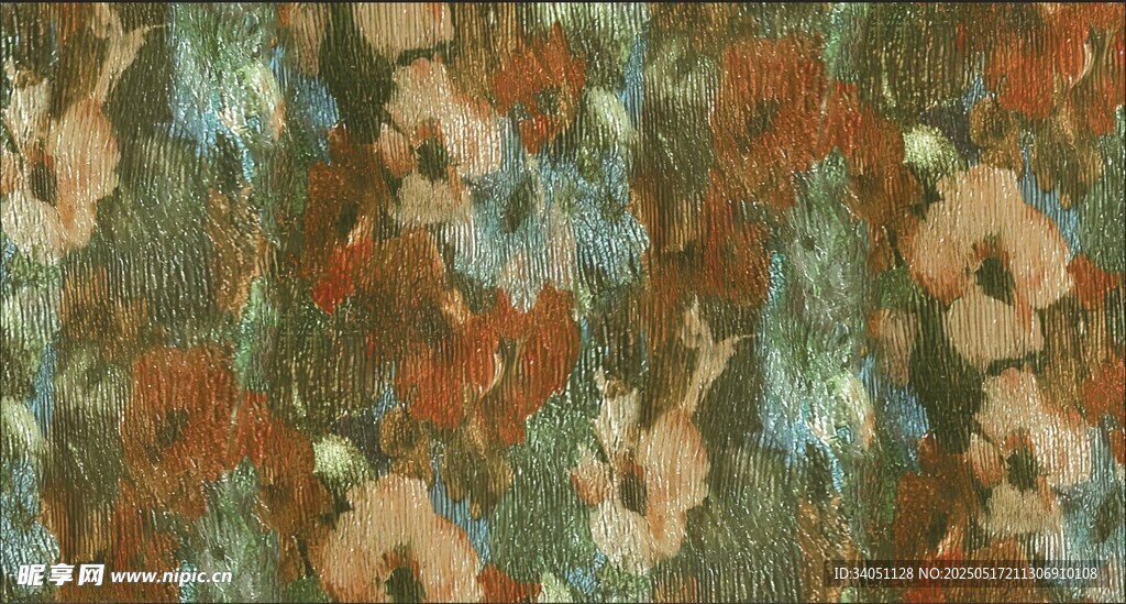 抽象多彩花卉纹理图案