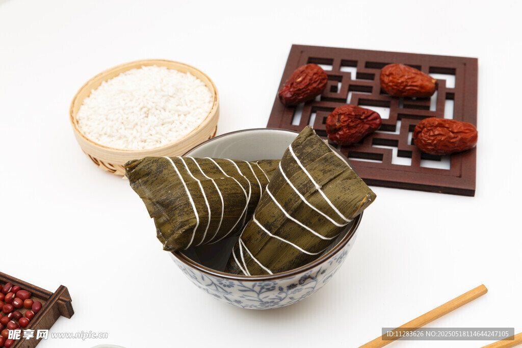 端午粽子及食材展示
