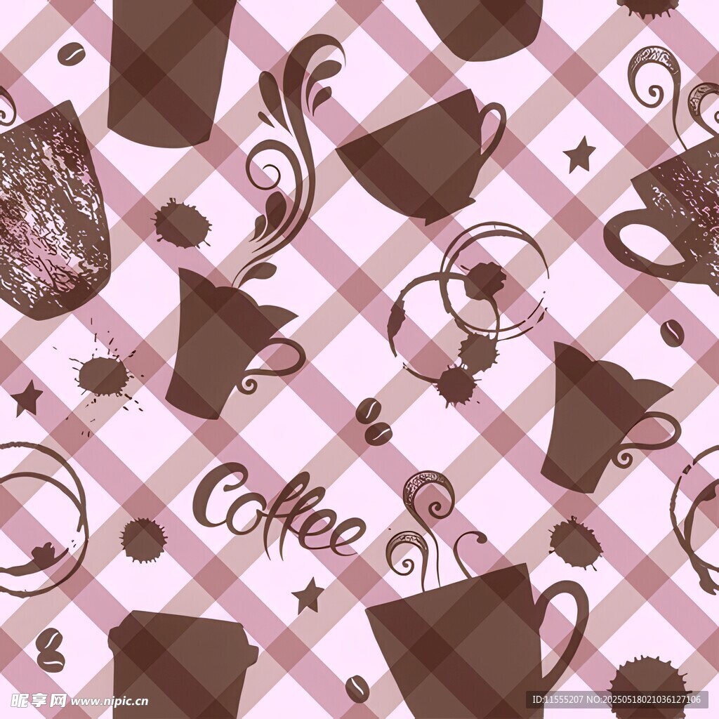 咖啡主题图案背景设计