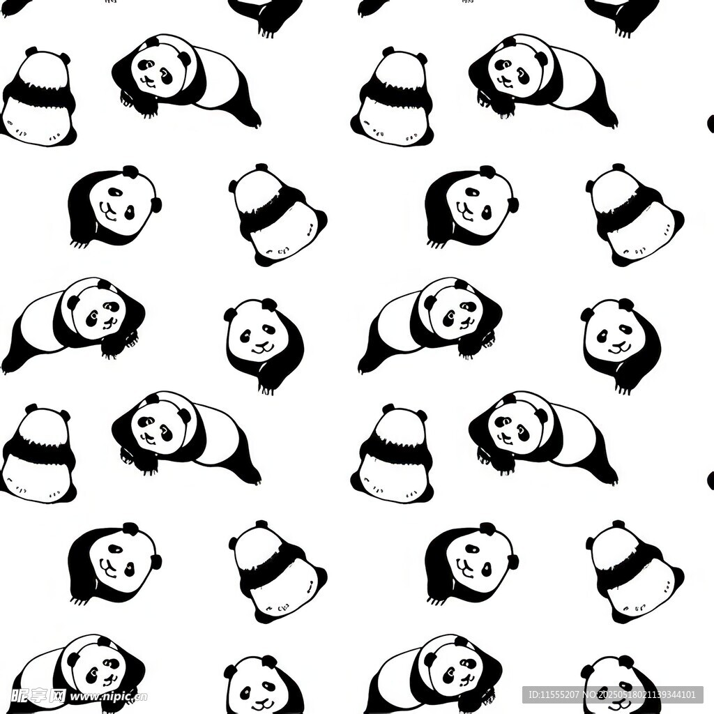 熊猫图案背景图