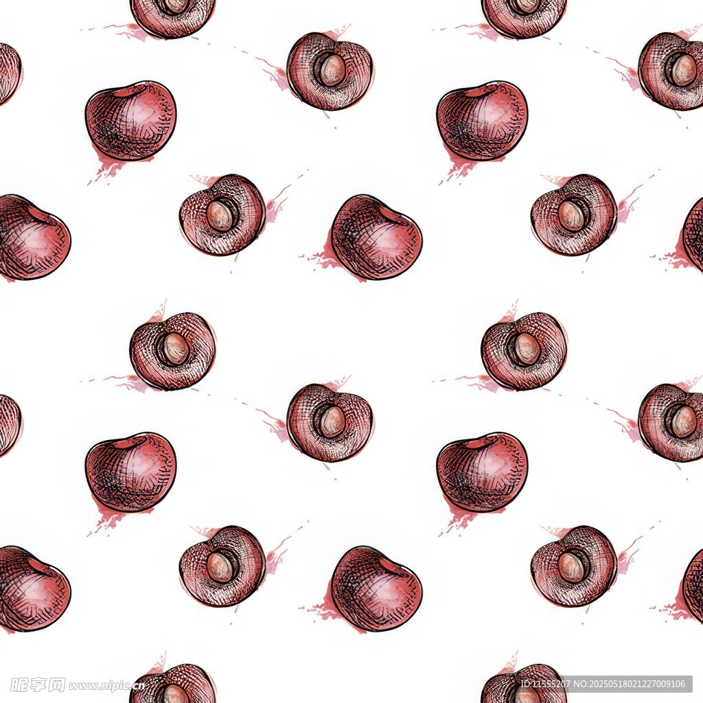 水彩风红洋葱图案背景