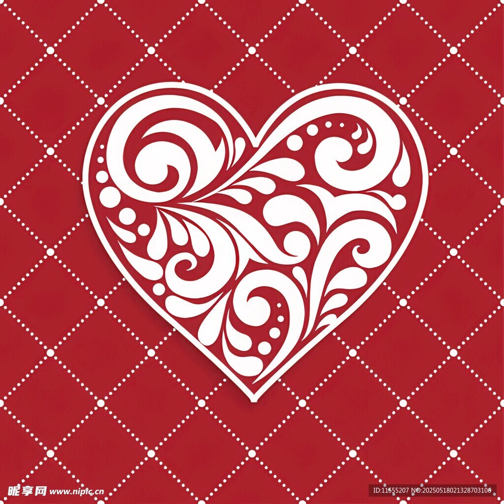 心形花纹图案设计