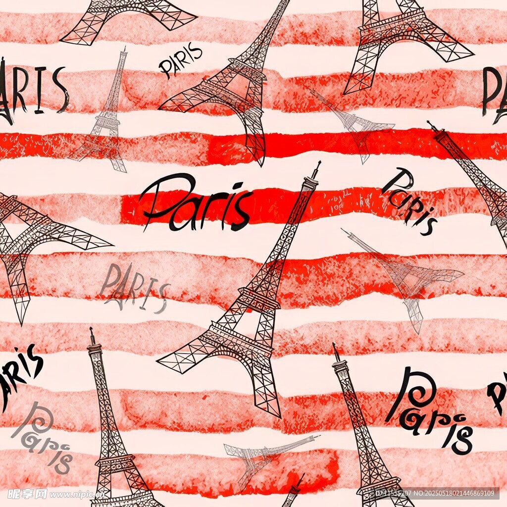 巴黎风情条纹背景图案