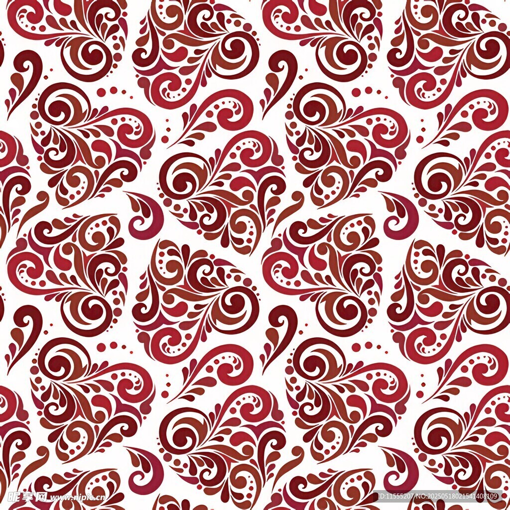 复古佩斯利花纹图案设计