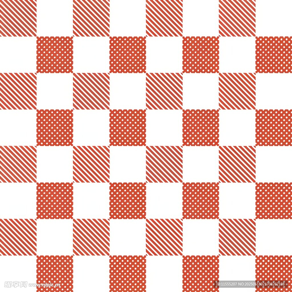 红白格子图案背景纹理