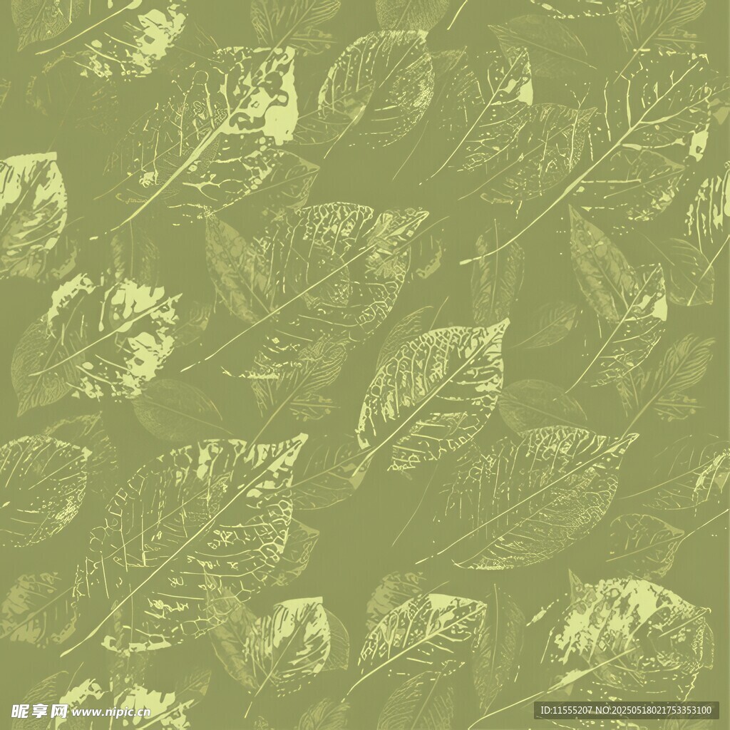 浅绿色树叶纹理背景图案