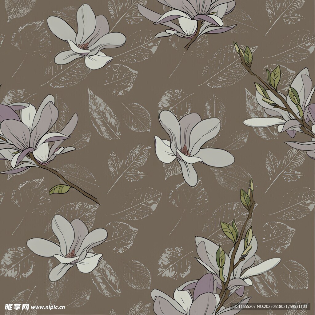 淡紫花卉图案背景纹理