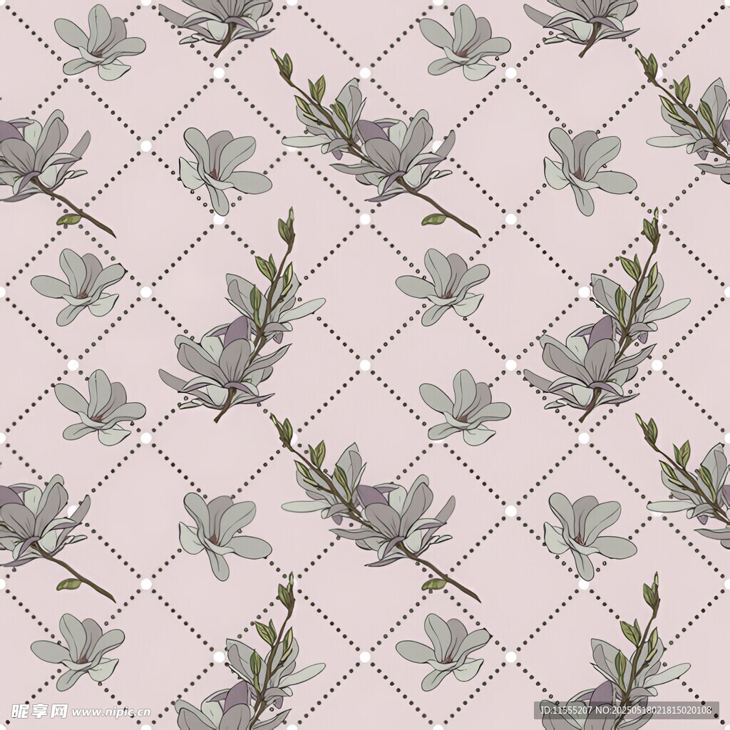 简约桉树叶几何图案背景