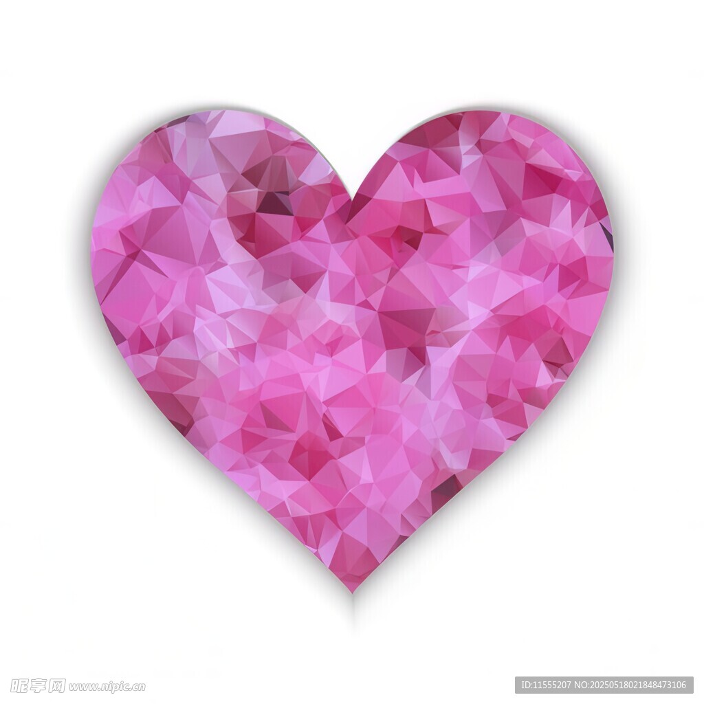 粉色心形花瓣图案