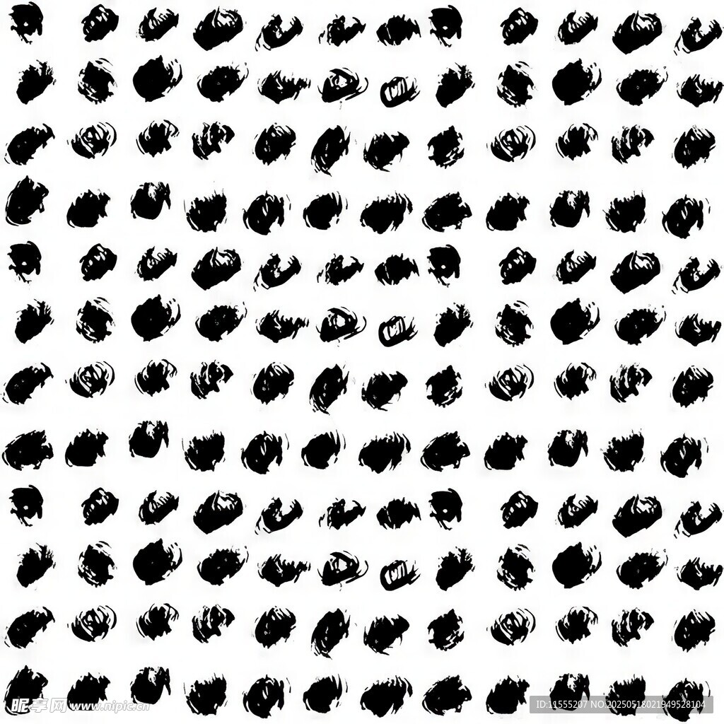 黑白手绘点状纹理图案