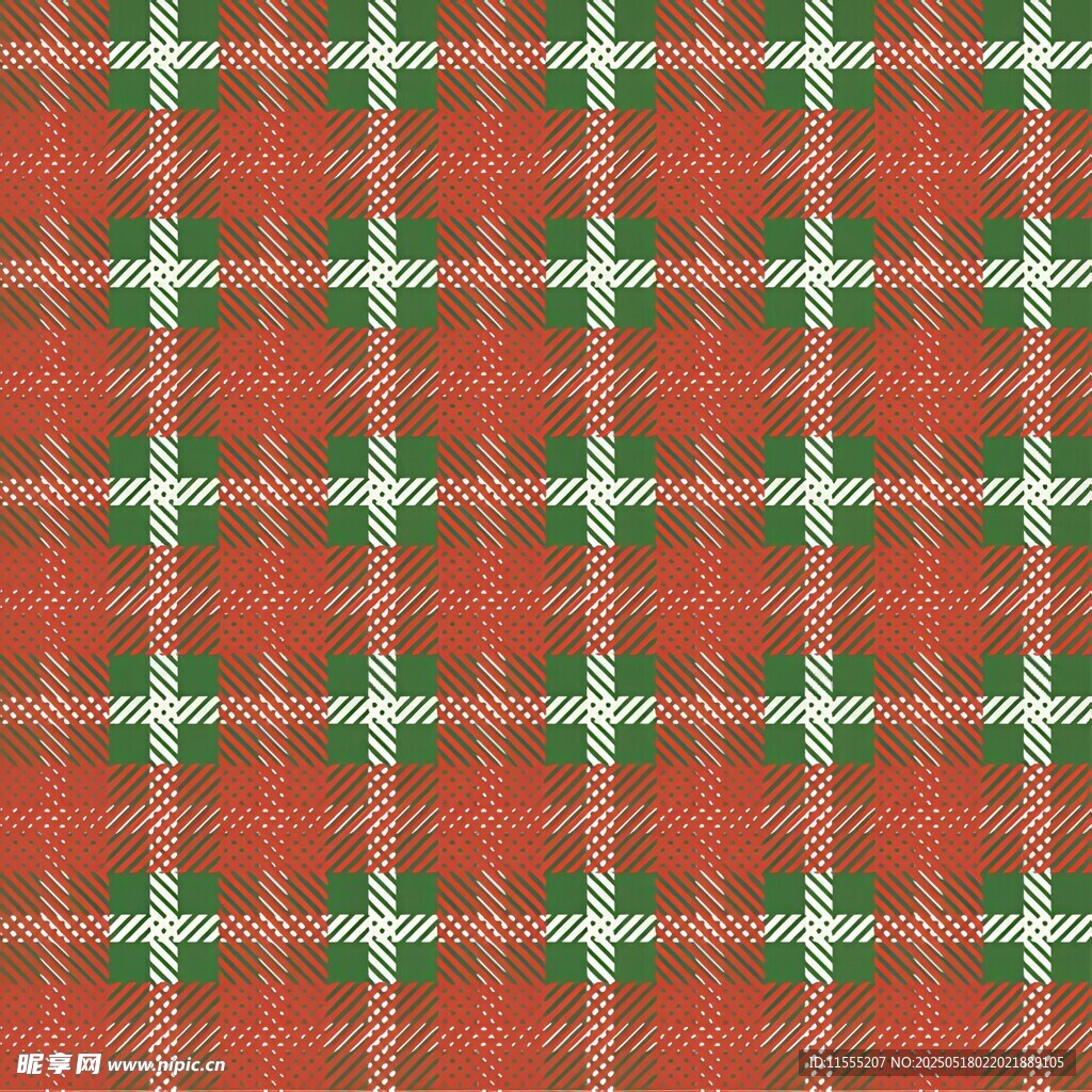 红绿格子图案纹理背景