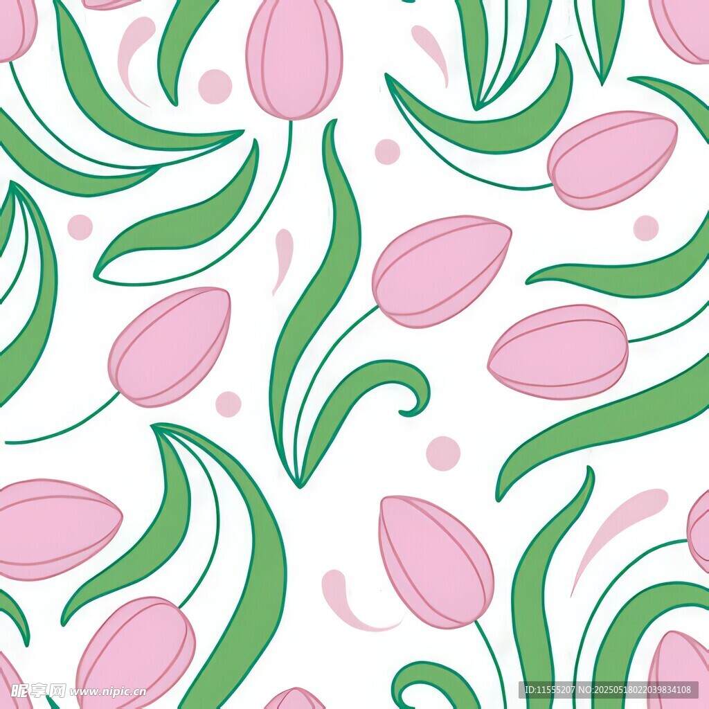 粉色郁金香花卉图案背景