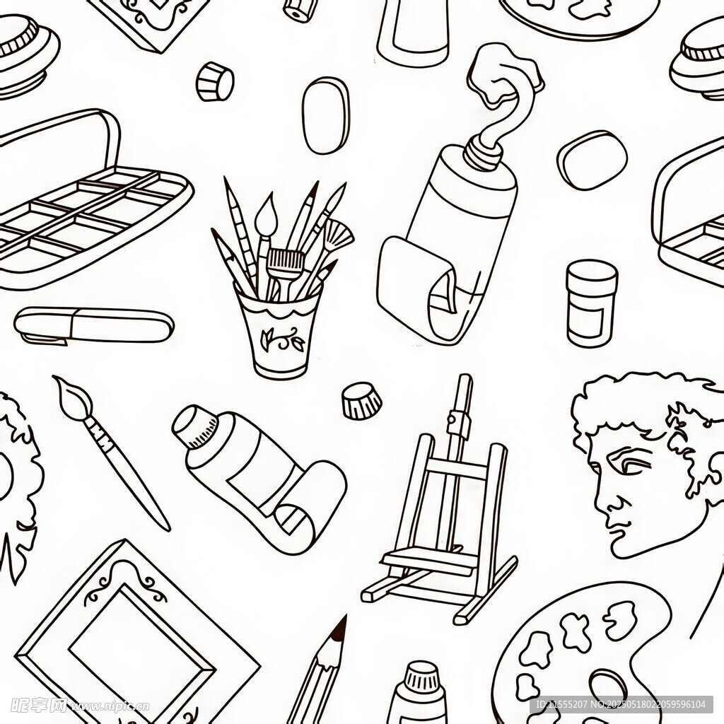 手绘艺术用品集合