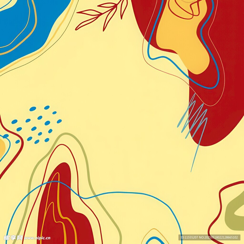 抽象艺术风格的多彩图形