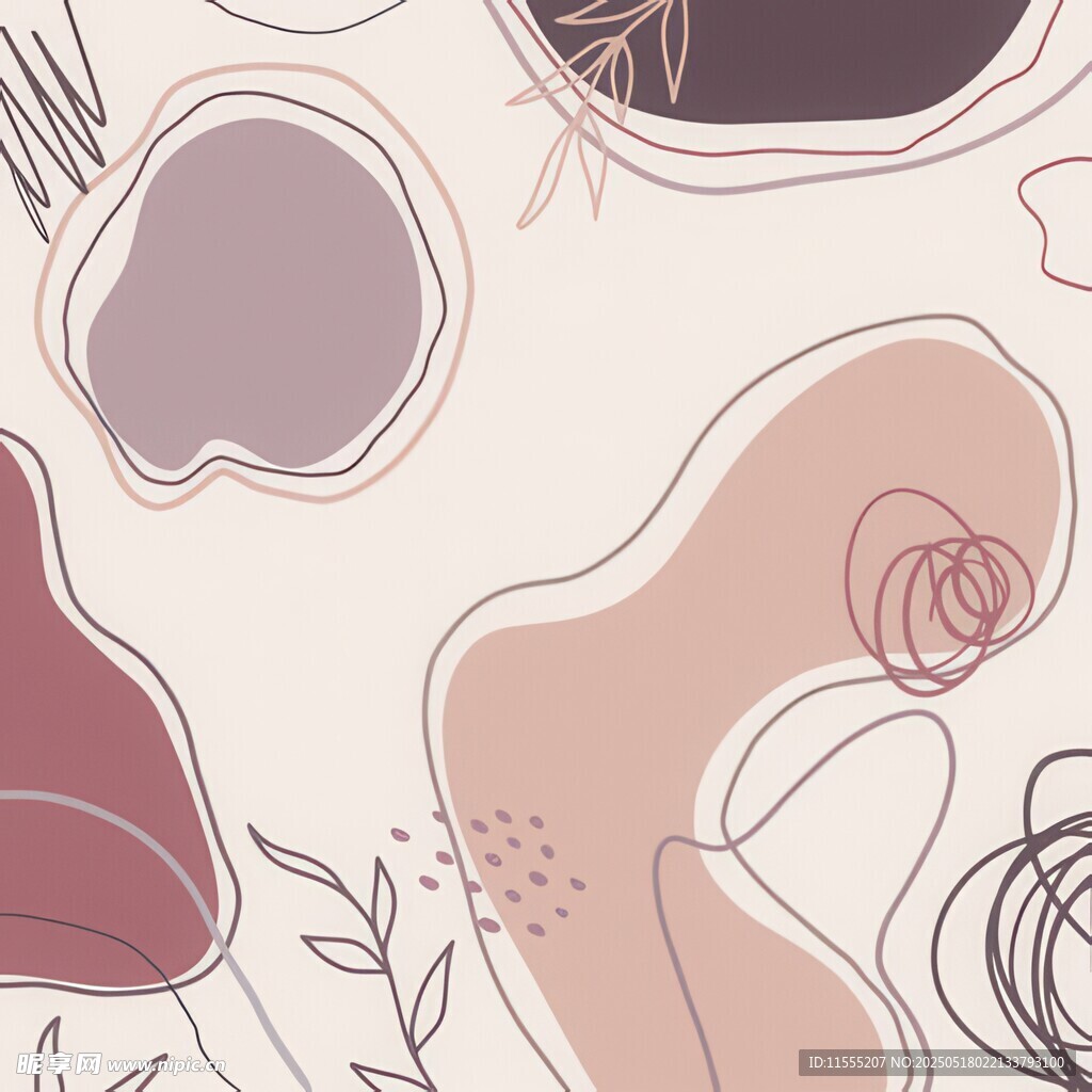 抽象几何花卉图案背景