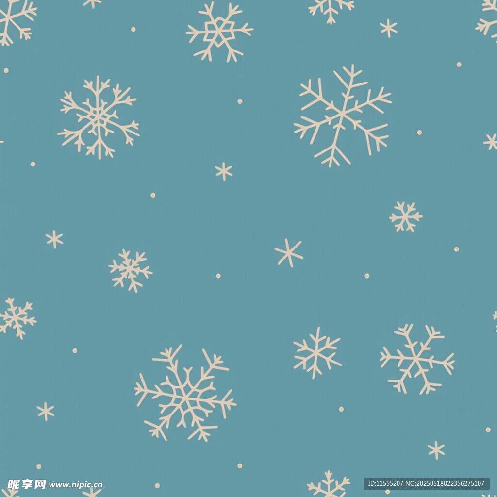 浅蓝色背景雪花图案