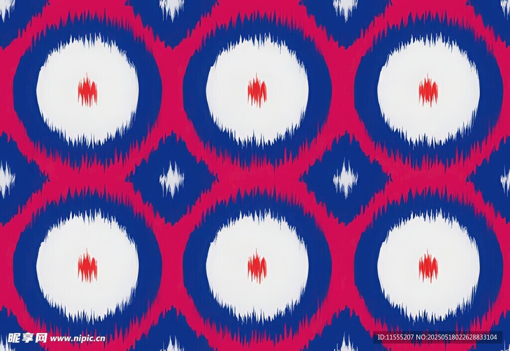 红蓝几何花纹图案设计四方连续 