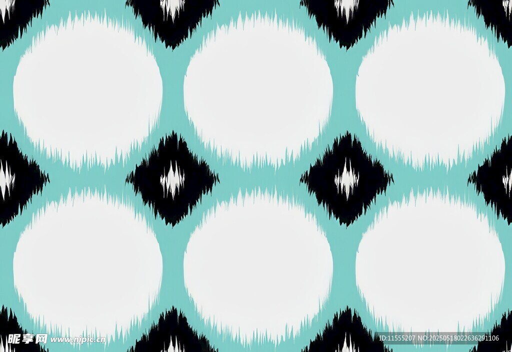 几何波点图案纹理设计四方连续 