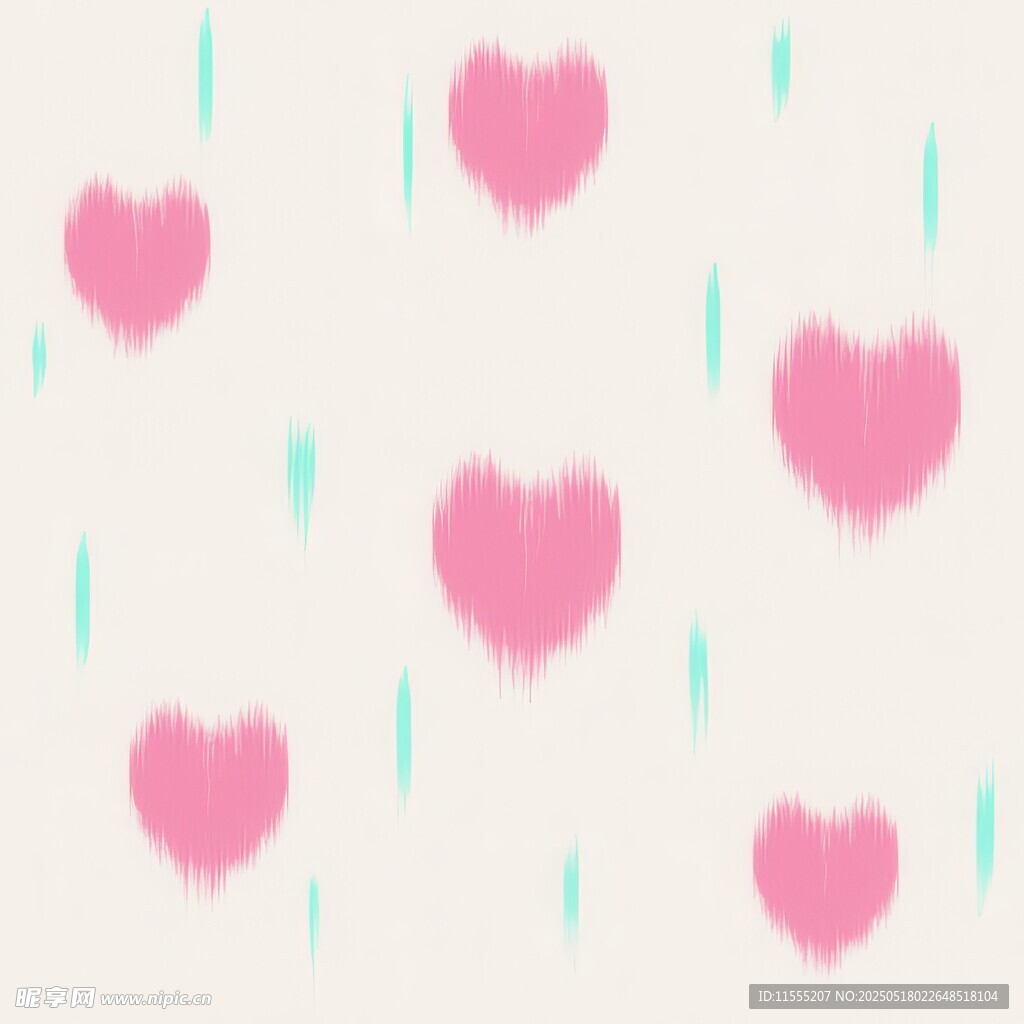 粉色爱心图案背景四方连续 