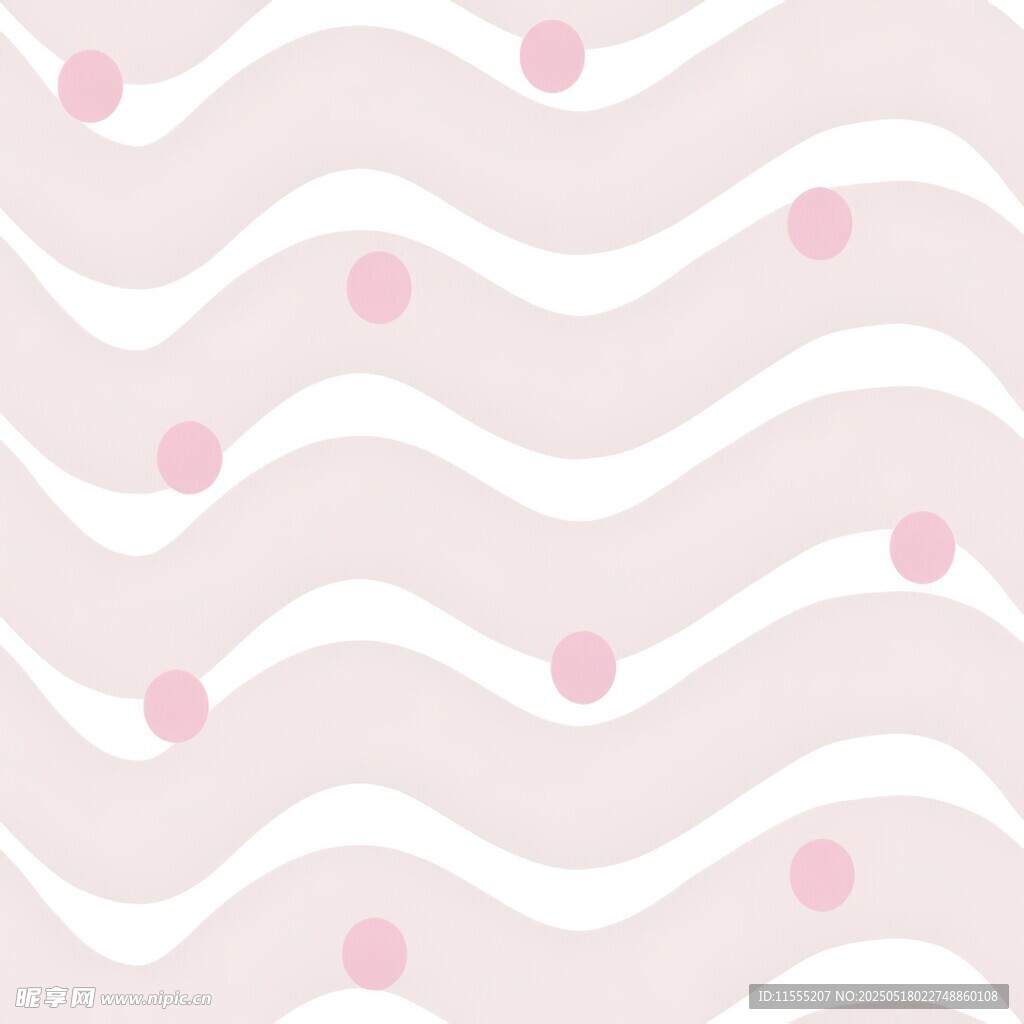 粉色波浪圆点简约背景图
