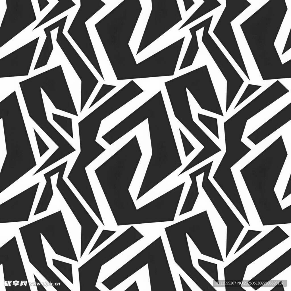 黑白几何抽象图案纹理