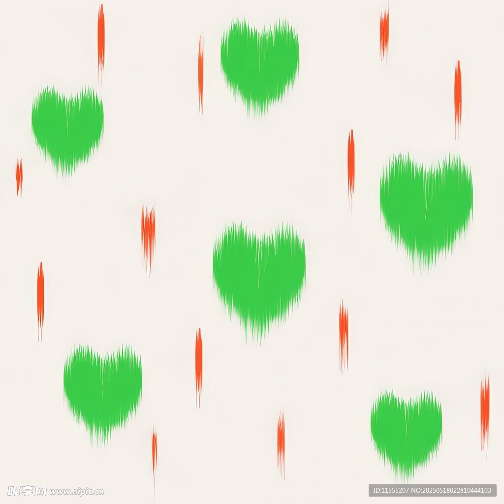 绿色爱心图案背景纹理