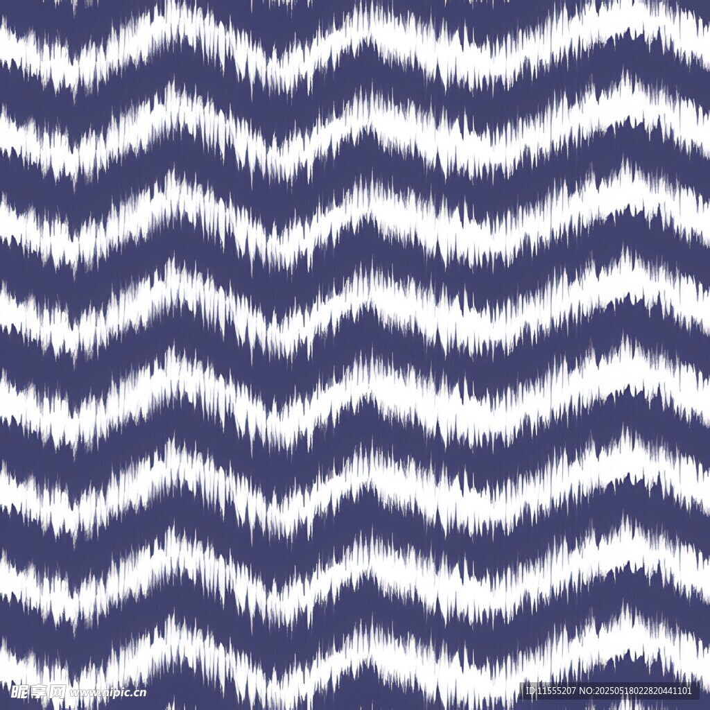 蓝白波浪纹几何图案背景