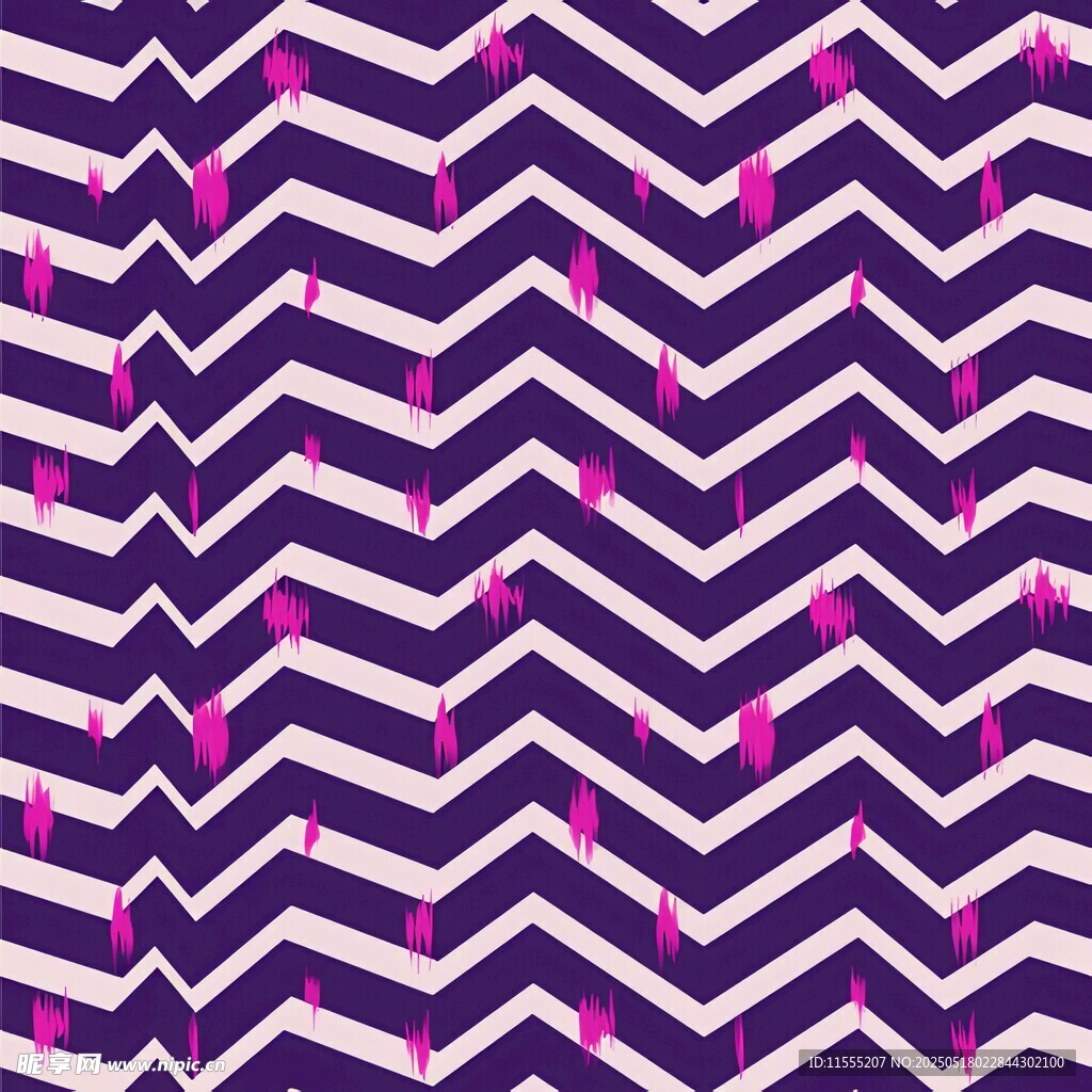 紫粉锯齿图案背景纹理四方连续 