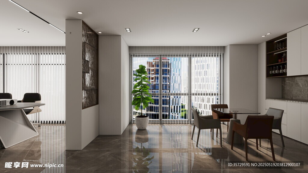 现代简约风开放式家居空间