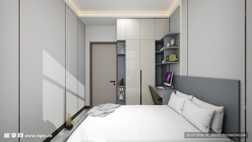 简约现代风格的舒适卧室