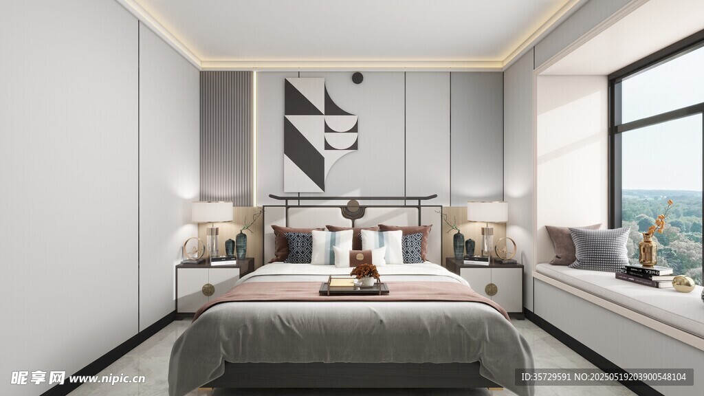现代简约风卧室室内设计