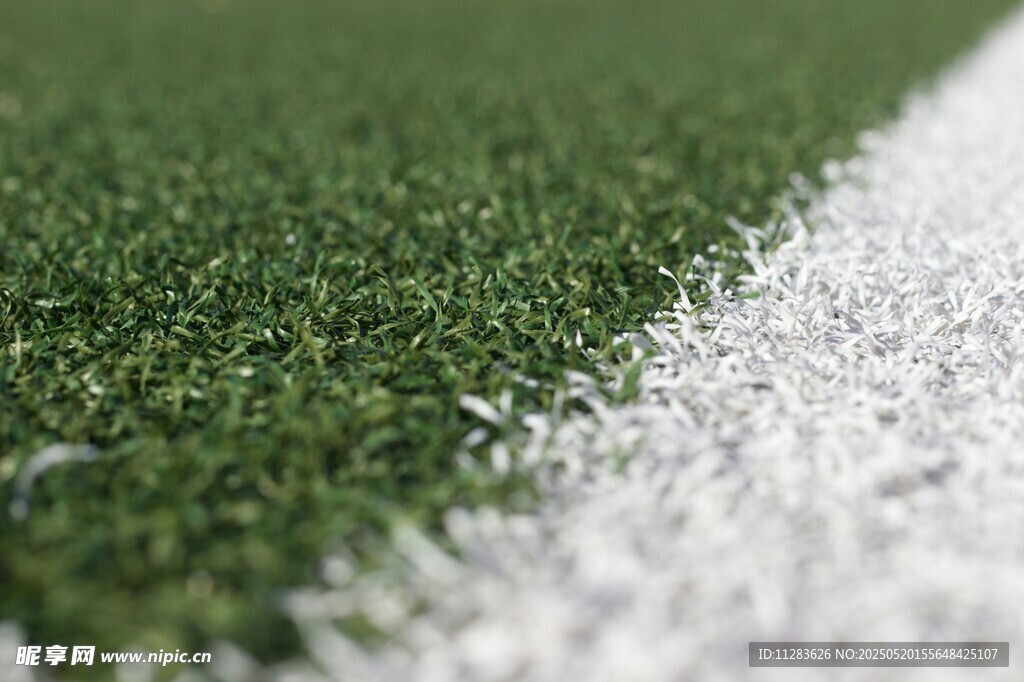 绿茵场边线特写