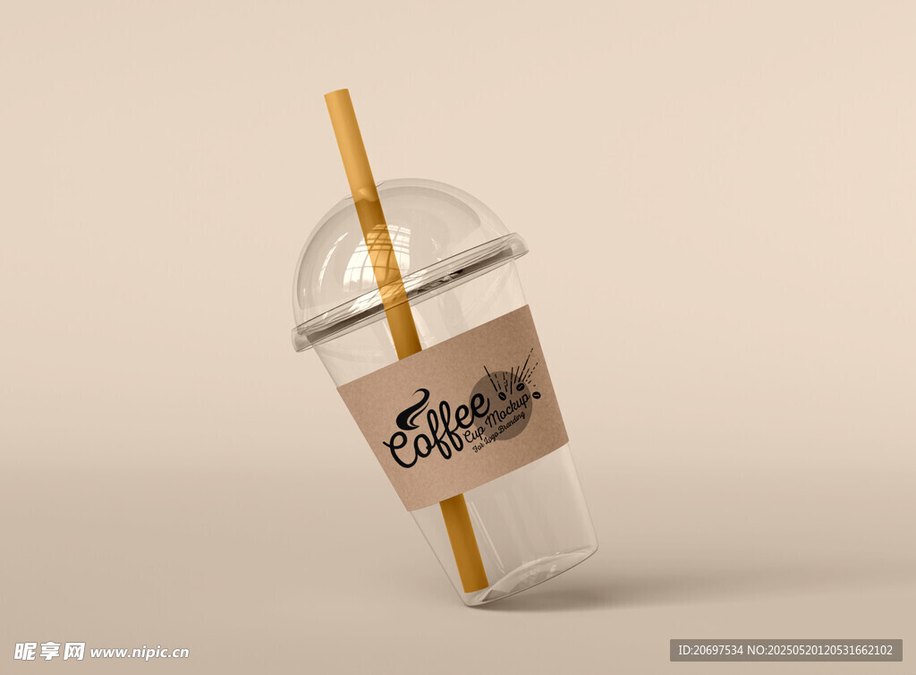 咖啡透明塑料杯样机