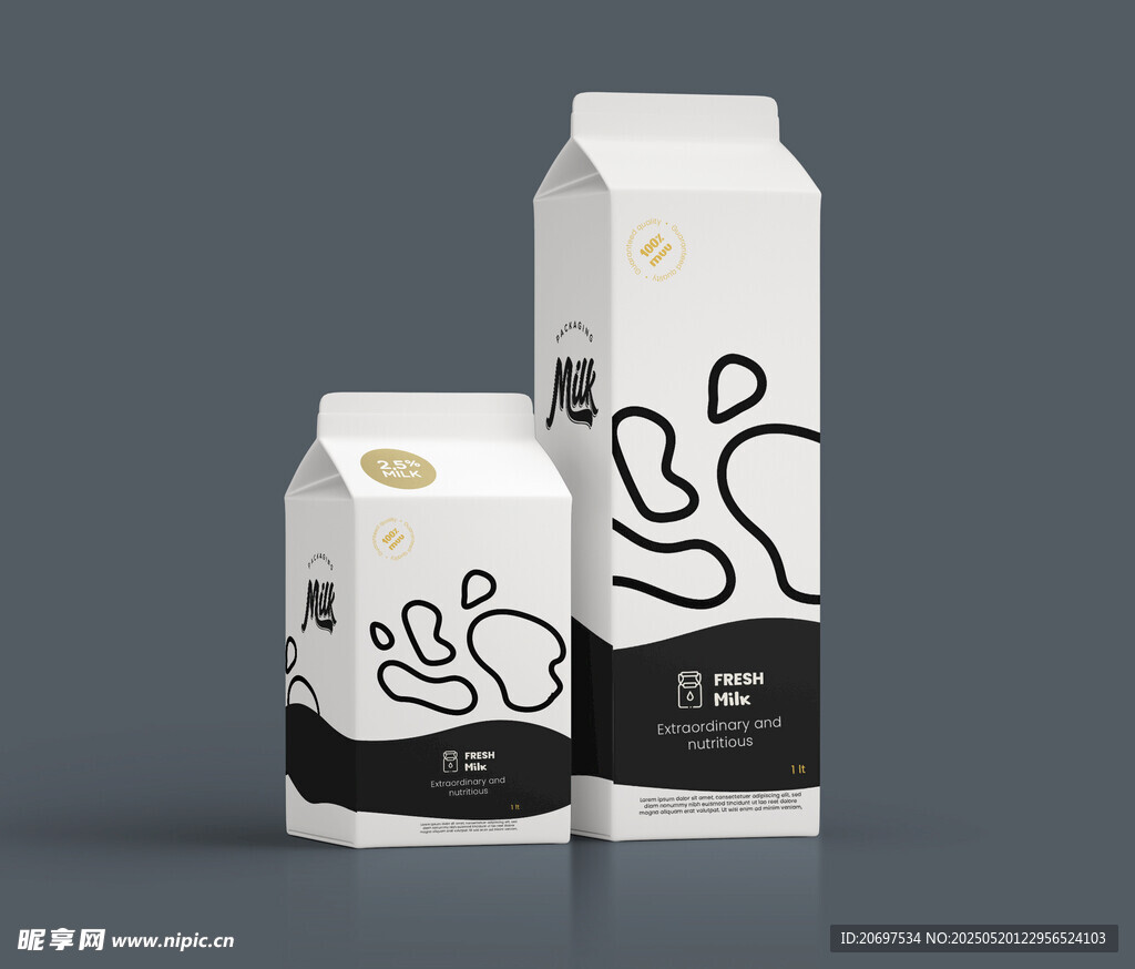 牛奶盒包装样机