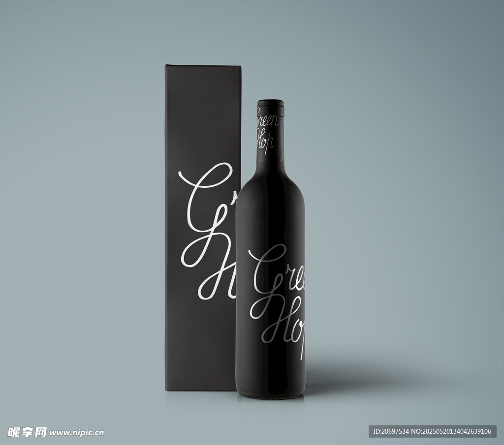 葡萄酒瓶包装样机