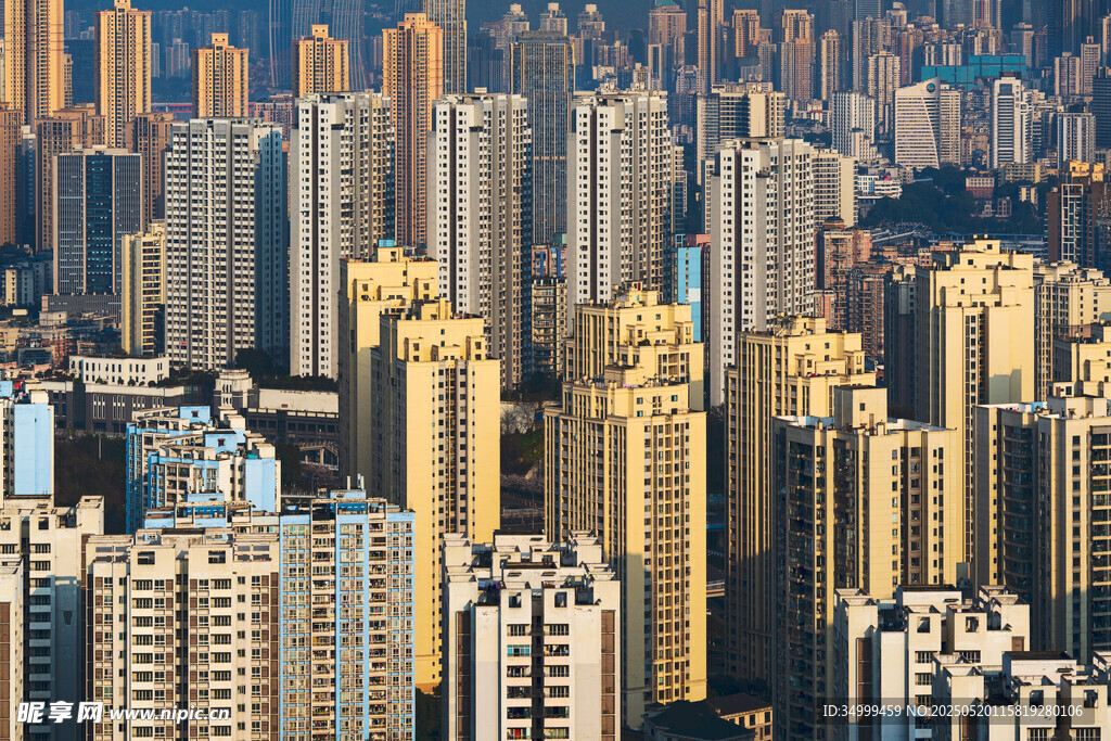 繁华都市高楼林立景观