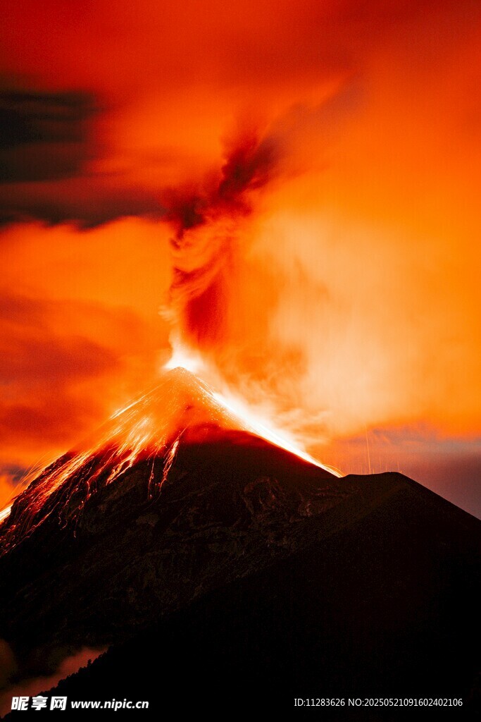 火山喷发壮丽景象