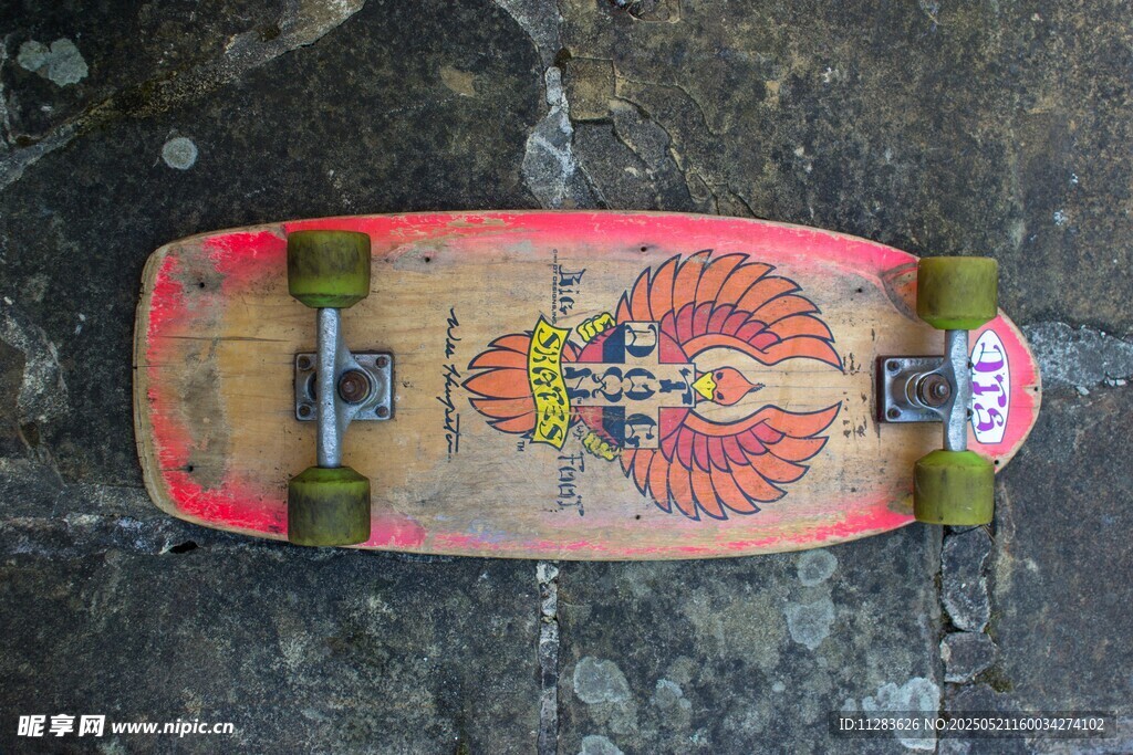 个性图案滑板展示