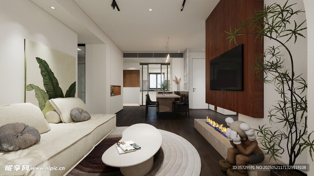 现代简约风温馨客厅一角