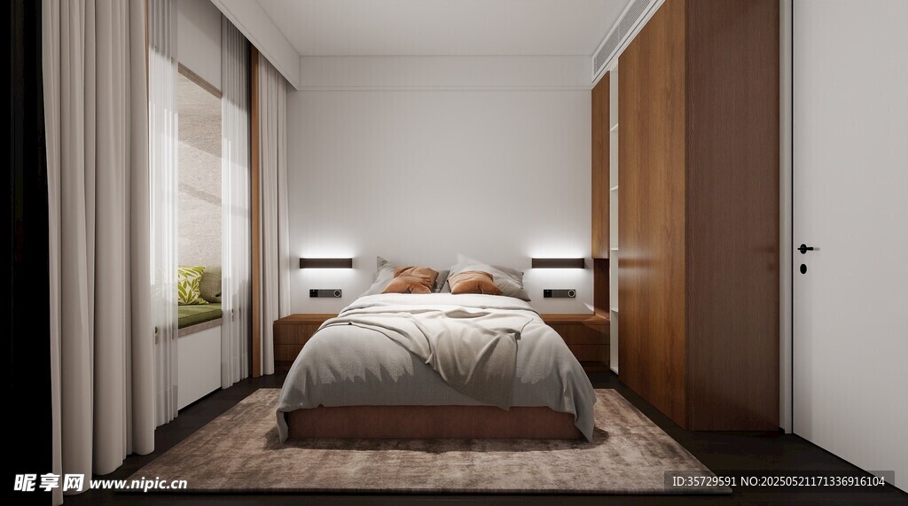 现代简约风格温馨卧室