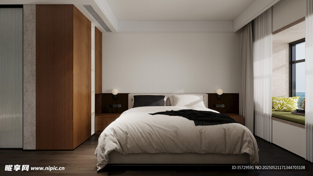 简约现代风格卧室空间