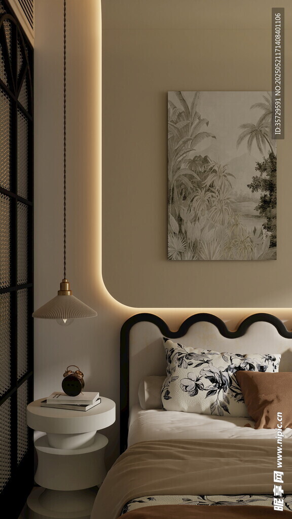 温馨卧室一角的静谧氛围