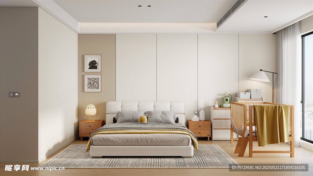 简约现代风温馨卧室空间