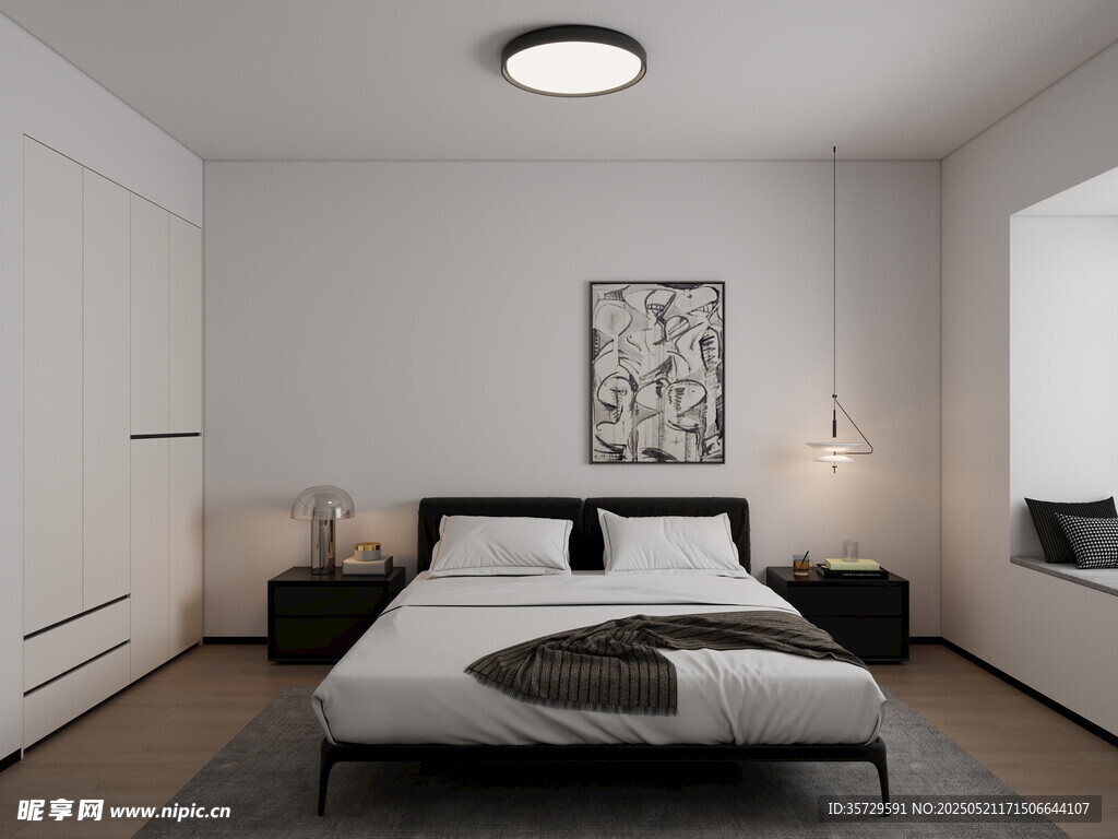 简约现代风格卧室空间