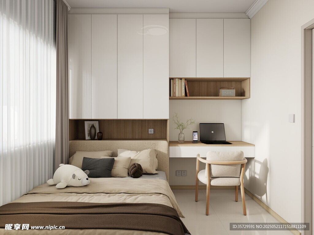 简约现代风卧室室内场景