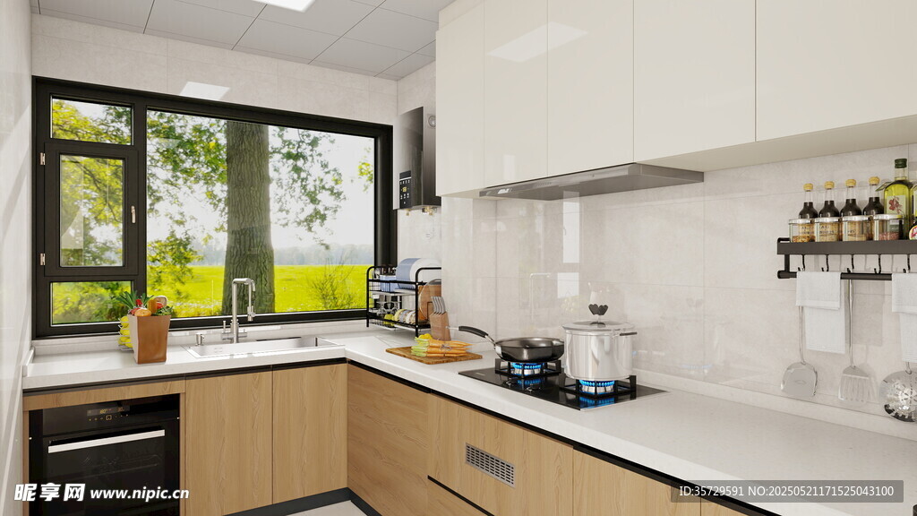 现代简约风格的厨房空间