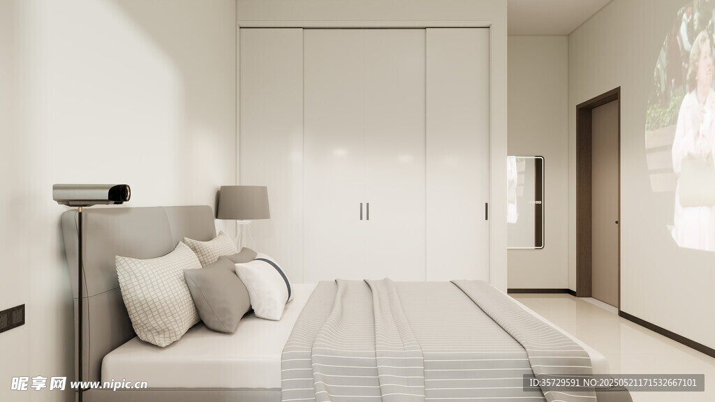 简约现代风格的温馨卧室