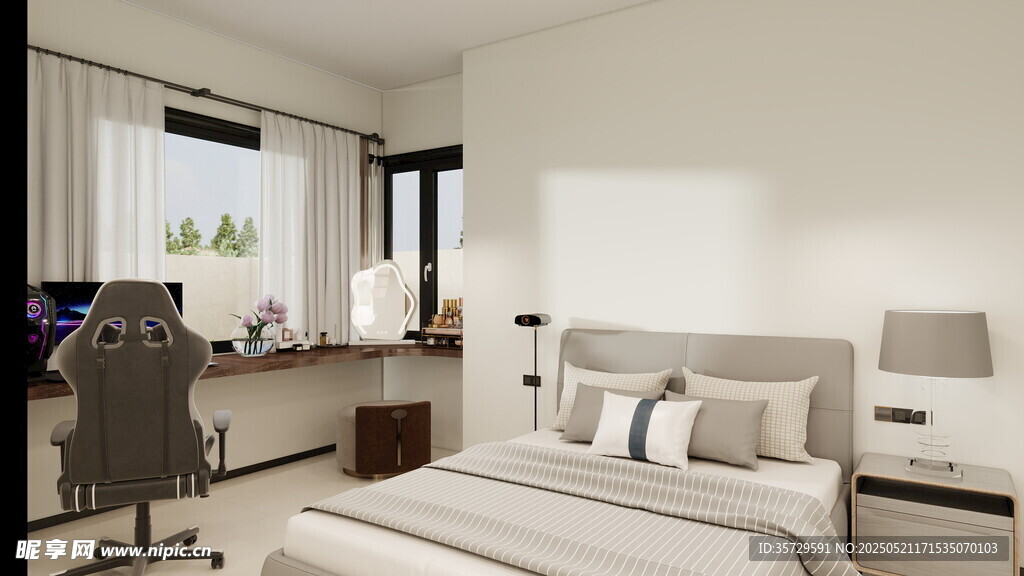 简约现代风格卧室空间