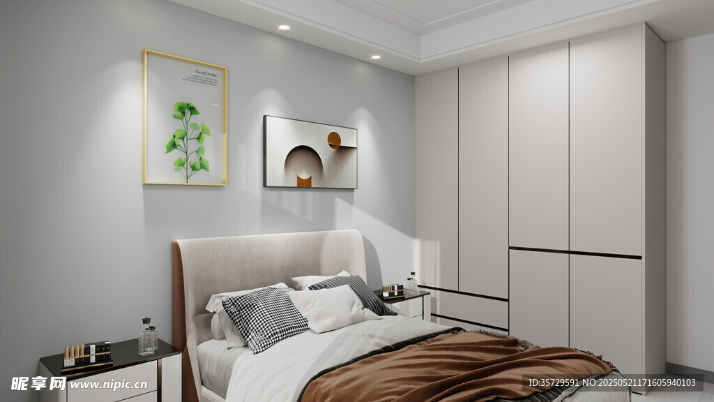 简约现代风格温馨卧室空间