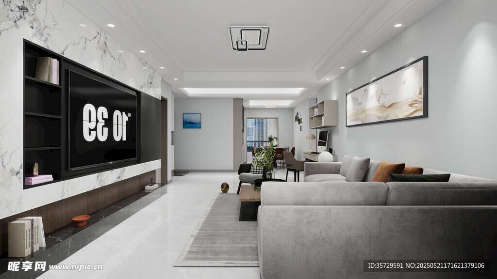 现代简约风客厅室内设计